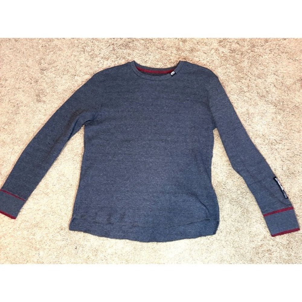 Ecko Unltd Thermal Long Sleeve Mens Large Gray Waffle‎ Knit Classic Top